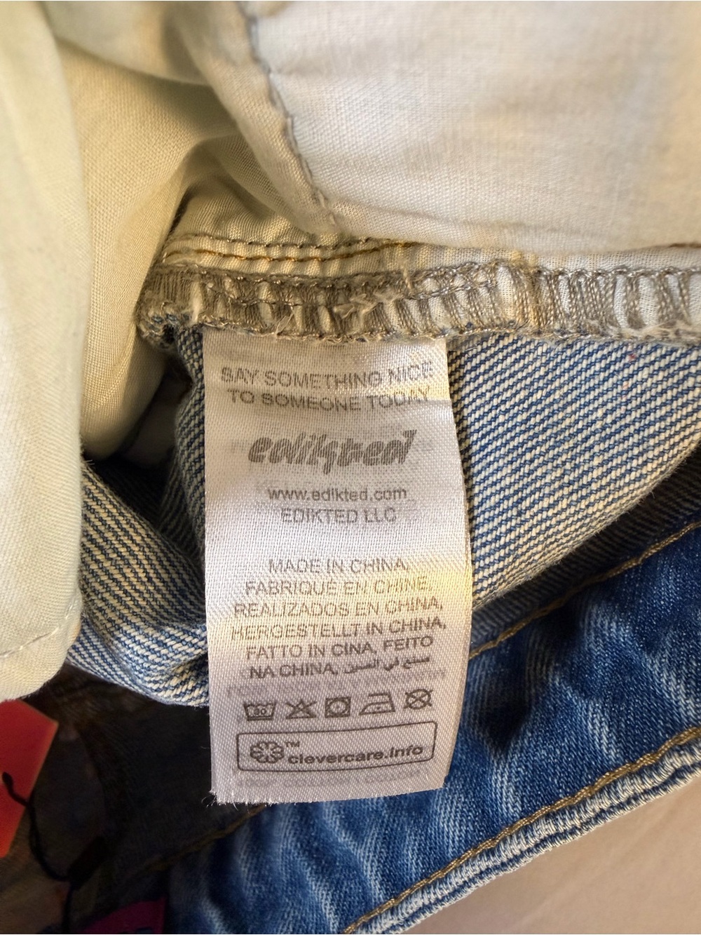 Edikted XS Women's Light Blue Denim Bermuda Shorts New With Tags - Picture 6 of 9